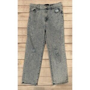 Kendall + Kylie Jeans Women's 11/30 Blue Stone Wash Straight Leg Jeans